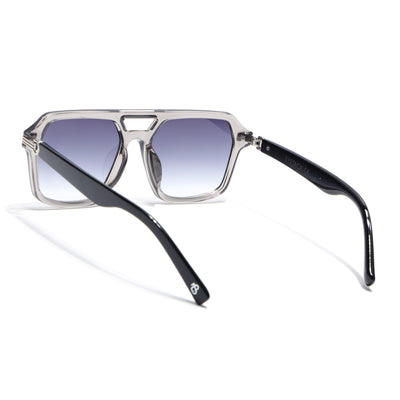 Eyejack Transparent Grey Wayfarer Sunglasses for Men & Women (2259CL2147)