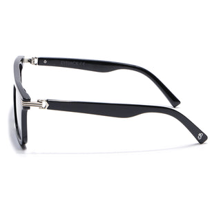 Eyejack Shine Black Rectangle Sunglasses for Men & Women (2261CL2148)