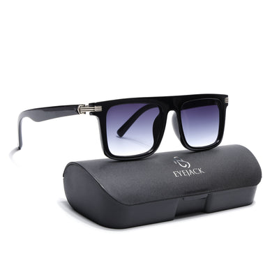Eyejack Shine Black Rectangle Sunglasses for Men & Women (2261CL2148)