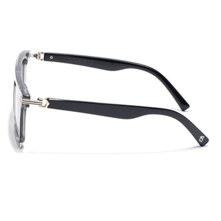 Eyejack Transparent Grey Rectangle Sunglasses for Men & Women (2261CL2149)