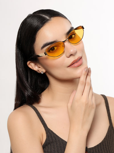DIVA - Golden Cateye Sunglasses for Women (2319CL2176)