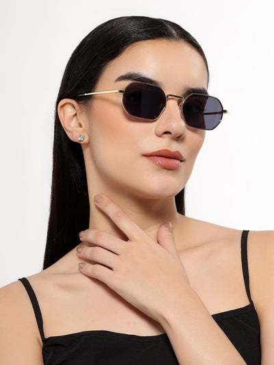 Auralis I Golden Hexagonal Sunglasses - (2321CL2184)