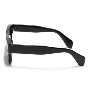 Eyejack Black Rectangle Sunglasses for Men & Women (2387CL966)