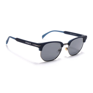 Eyejack Blue & Grey Hexagonal Sunglasses for Men & Women (2392CL1092)