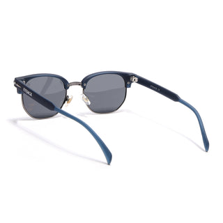 Eyejack Blue & Grey Hexagonal Sunglasses for Men & Women (2392CL1092)