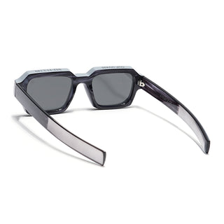 Eyejack Black & Grey Square Sunglasses for Men & Women (2434CL889)