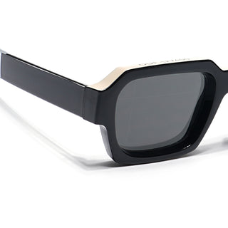 Eyejack Black & Cream Square Sunglasses for Men & Women (2434CL890)