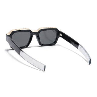 Eyejack Black & Cream Square Sunglasses for Men & Women (2434CL890)