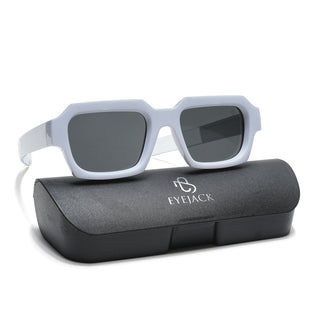 Eyejack White & Grey Square Sunglasses for Men & Women (2434CL892)