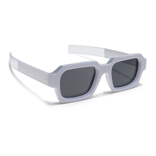 Eyejack White & Grey Square Sunglasses for Men & Women (2434CL892)