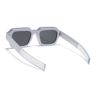 Eyejack White & Grey Square Sunglasses for Men & Women (2434CL892)