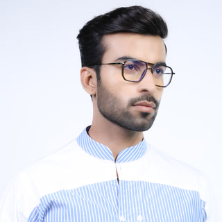 Eyejack Aura Demi Brown & Grey Wayfarer Eyeglasses for Men & Women (2507FCL1606-C10)