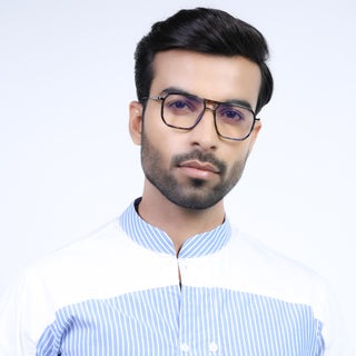 Eyejack Aura Demi Brown & Grey Wayfarer Eyeglasses for Men & Women (2507FCL1606-C10)