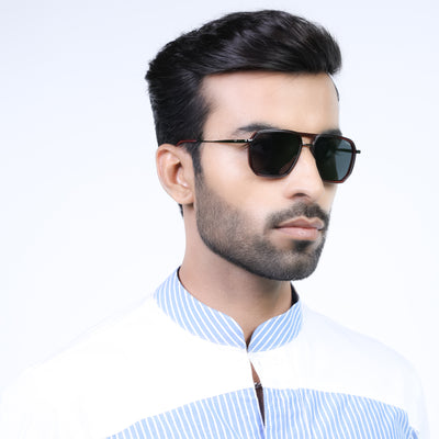 Eyejack Aura Red & Grey Wayfarer Polarized Sunglasses for Men & Women (2507PCL1521)