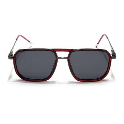 Eyejack Aura Red & Grey Wayfarer Polarized Sunglasses for Men & Women (2507PCL1521)