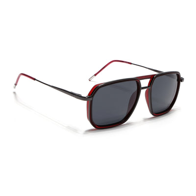Eyejack Aura Red & Grey Wayfarer Polarized Sunglasses for Men & Women (2507PCL1521)
