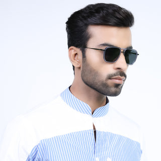 Eyejack Aura Sky Blue & Grey Wayfarer Polarized Sunglasses for Men & Women (2507PCL1522)