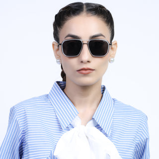 Eyejack Aura Transparent & Grey Wayfarer Polarized Sunglasses for Men & Women (2507PCL1527)