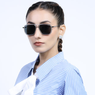 Eyejack Aura Transparent & Grey Wayfarer Polarized Sunglasses for Men & Women (2507PCL1527)