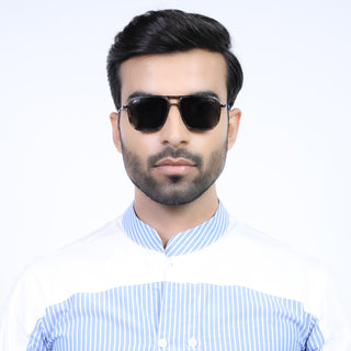 Eyejack Aura Demi Brown & Grey Wayfarer Polarized Sunglasses for Men & Women (2507PCL1528)