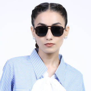 Eyejack Aura Demi Brown & Grey Wayfarer Polarized Sunglasses for Men & Women (2507PCL1528)