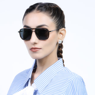 Eyejack Aura Demi Brown & Grey Wayfarer Polarized Sunglasses for Men & Women (2507PCL1528)