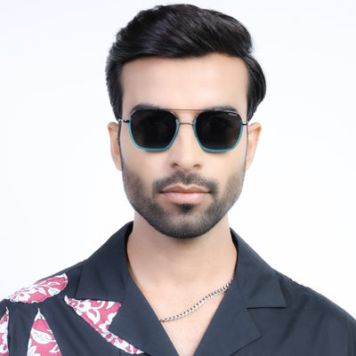 Eyejack Aura Sea Green & Grey Wayfarer Polarized Sunglasses for Men & Women (2508PCL1533)