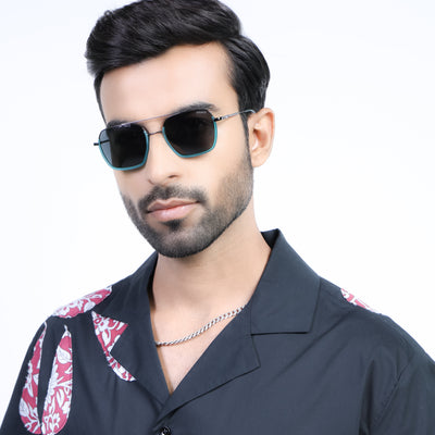 Eyejack Aura Sea Green & Grey Wayfarer Polarized Sunglasses for Men & Women (2508PCL1533)