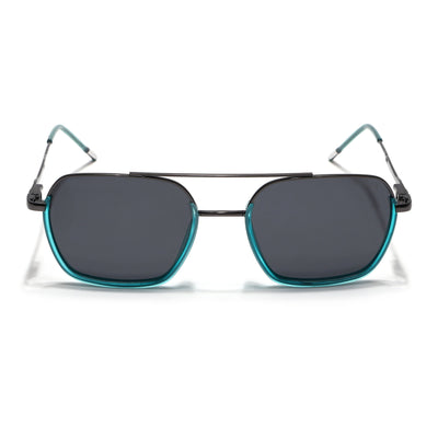 Eyejack Aura Sea Green & Grey Wayfarer Polarized Sunglasses for Men & Women (2508PCL1533)