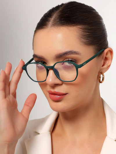 Eyejack NEO Green Wayfarer Eyeglasses for Men & Women (2511CL1160-C5)