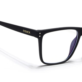 Eyejack NEO Black Wayfarer Eyeglasses for Men & Women (28023CL1163-C1)