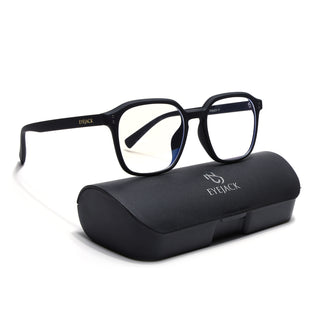 Eyejack NEO Black Square Eyeglasses for Men & Women (28068CL1177-C1)