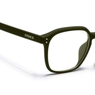 Eyejack NEO Olive Square Eyeglasses for Men & Women (28068CL1178-C2)