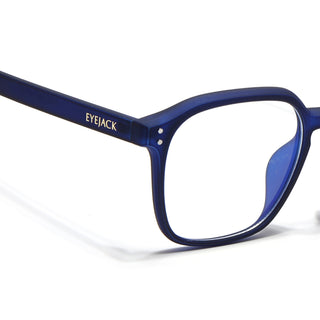 Eyejack NEO Navy Blue Square Eyeglasses for Men & Women (28068CL1179-C3)