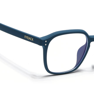 Eyejack NEO Blue Square Eyeglasses for Men & Women (28068CL1180-C4)