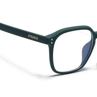 Eyejack NEO Green Square Eyeglasses for Men & Women (28068CL1181-C5)