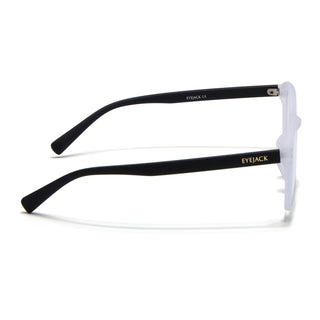 Eyejack NEO Transparent Square Eyeglasses for Men & Women (28068CL1182-C6)