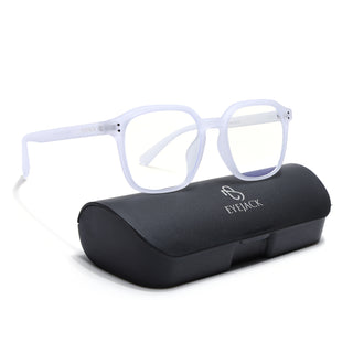 Eyejack NEO Transparent Square Eyeglasses for Men & Women (28068CL1183-C7)