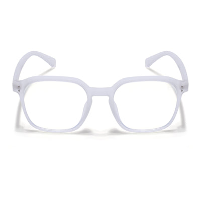 Eyejack NEO Transparent Square Eyeglasses for Men & Women (28068CL1183-C7)