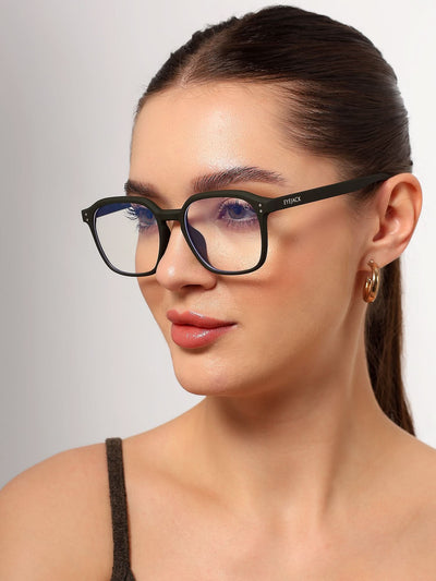 Eyejack NEO Olive Square Eyeglasses for Men & Women (28068CL1178-C2)