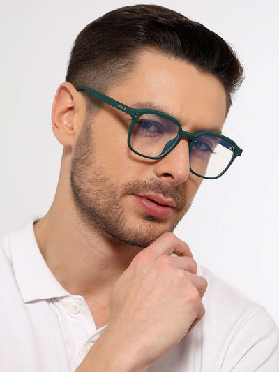 Eyejack NEO Green Square Eyeglasses for Men & Women (28068CL1181-C5)