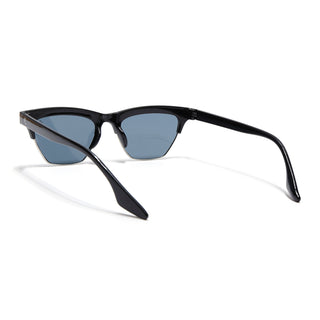 Eyejack Shine Black Half Rim Sunglasses for Men & Women (2829CL1208)