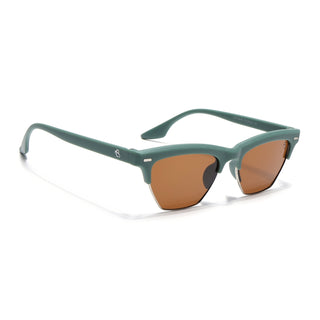 Eyejack Olive Half Rim Sunglasses for Men & Women (2829CL1214)