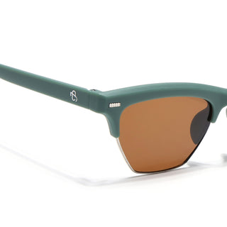 Eyejack Olive Half Rim Sunglasses for Men & Women (2829CL1214)