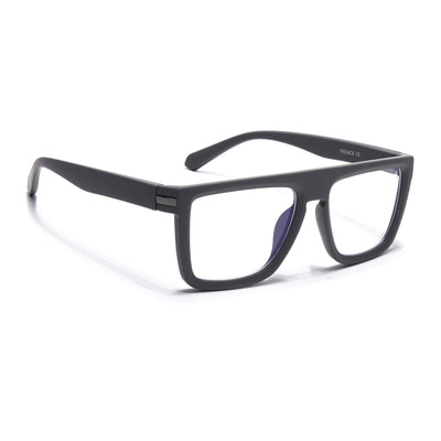 Eyejack Crossline Grey Square Eyeglasses for Men & Women (2901FCL2082-C2)
