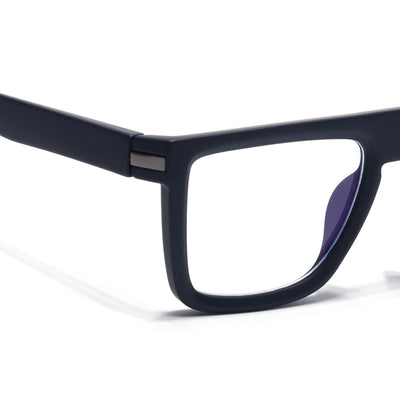 Eyejack Crossline Navy Blue Square Eyeglasses for Men & Women (2901FCL2083-C3)