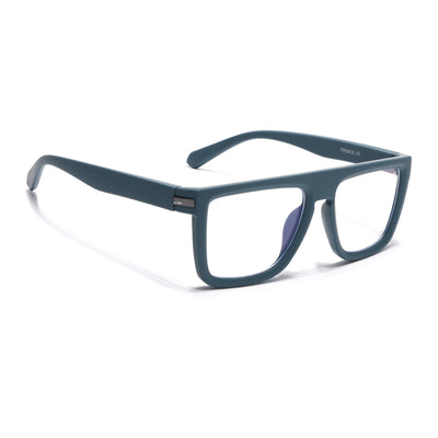Eyejack Crossline Blue Square Eyeglasses for Men & Women (2901FCL2084-C4)