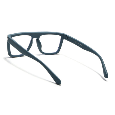 Eyejack Crossline Blue Square Eyeglasses for Men & Women (2901FCL2084-C4)