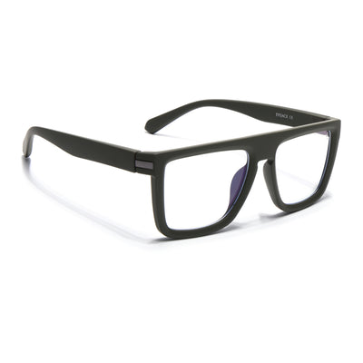 Eyejack Crossline Green Square Eyeglasses for Men & Women (2901FCL2085-C5)