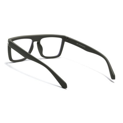 Eyejack Crossline Green Square Eyeglasses for Men & Women (2901FCL2085-C5)